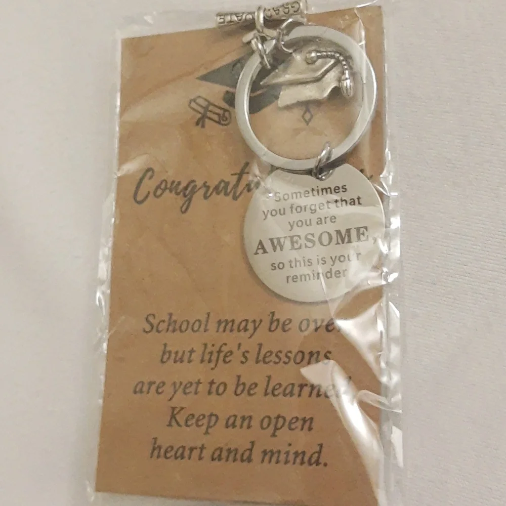 Graduation Gift YOU ARE AWESOME Keychain Jewelry Grad Keepsake NEW SEALED
